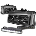Black Crystal Lens Headlight+clea<wbr/>r Corner+LED | Built Supply Co