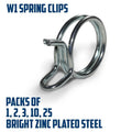 Double Wire Spring Hose Clamps Bright Zinc Plated Fuel Clips Silicone Pipe BandO