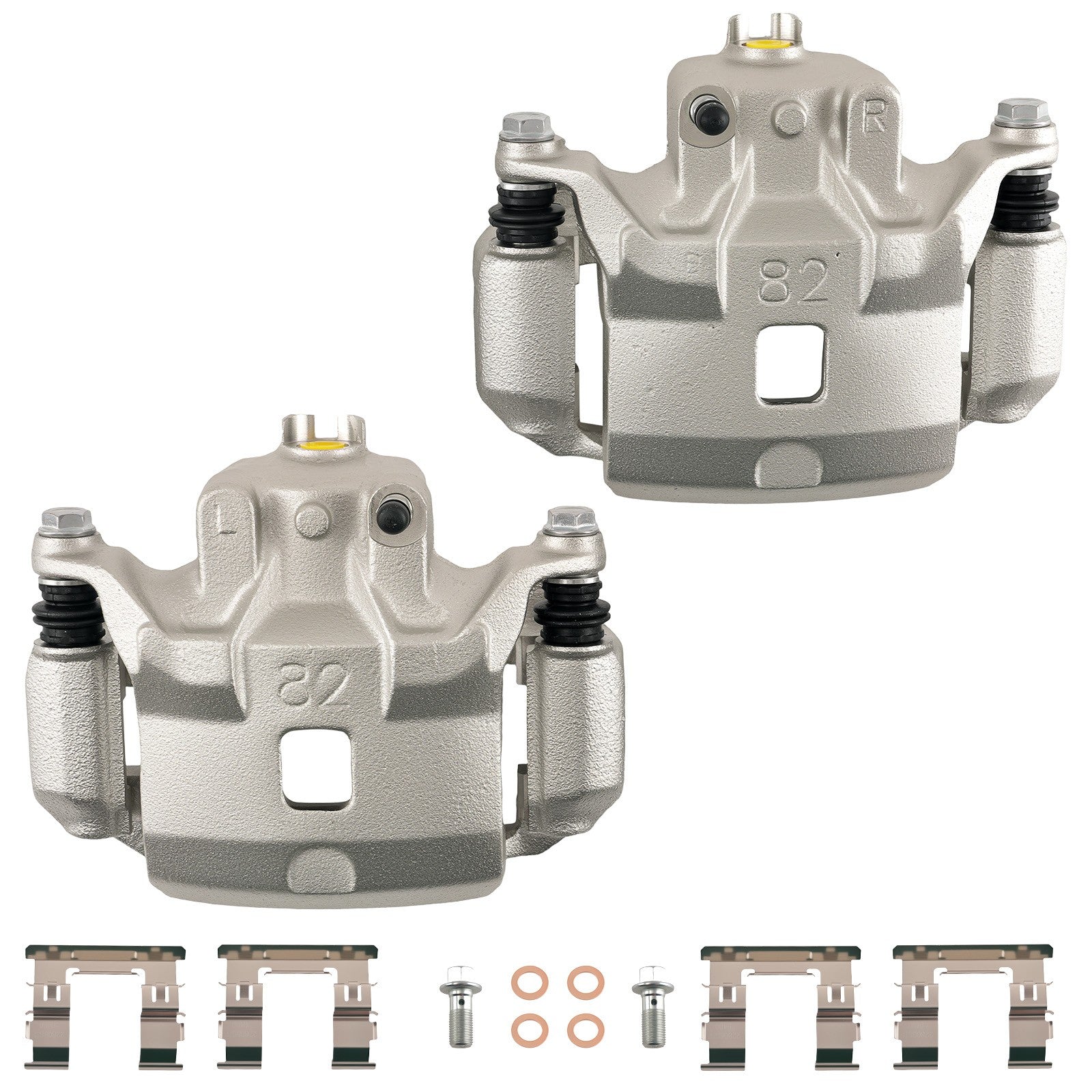 Front Disc Brake Calipers Set w/Bracket for Nissan Sentra 2007-2019