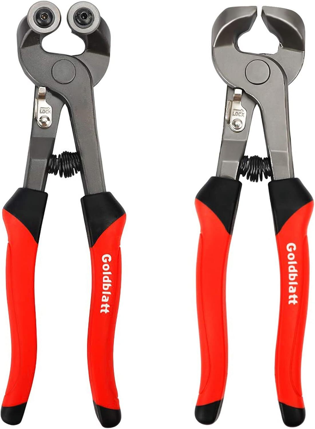 Goldblatt 2 PCS Glass Tile Nippers Set Heavy Duty Carbon Ste