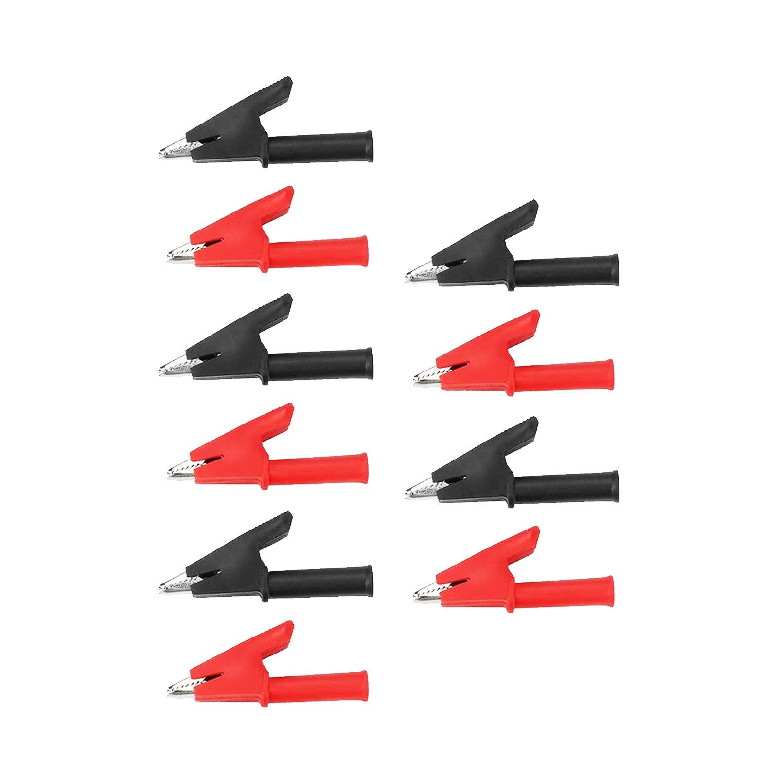 10PCS Crocodile Clips with PVC Insulation for Electrical Connections