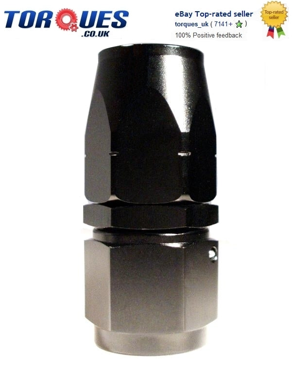 An -16 (16an Jic-16 ) Straight Swivel Seal Hose Fitting in Black