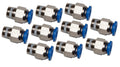 Tube Fitting Male Connector 1/4 Tube x 1/4 NPT 10pcs by Unbranded
