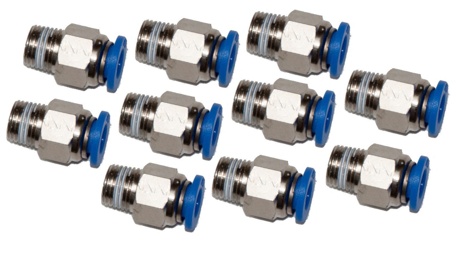 Tube Fitting Male Connector 1/4 Tube x 1/4 NPT 10pcs by Unbranded