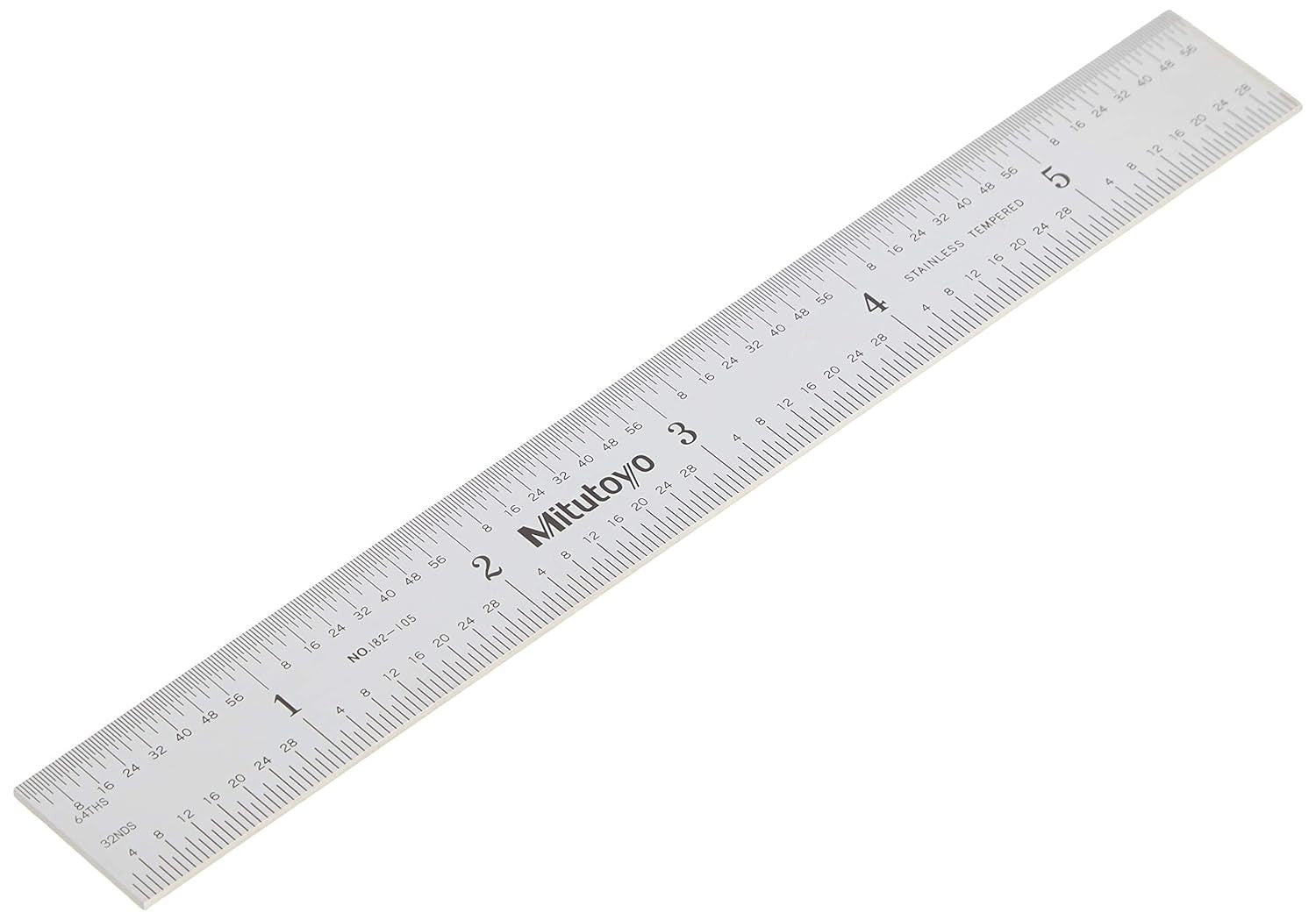 182-105 Steel Rule, 6" X 150Mm with Multiple Graduations (1/32"
