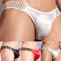 Mens Glossy Low Rise Oil Shiny Bulge Pouch Briefs Soft Stretch