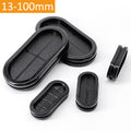 13-100mm Oval Double sided Silicone Plug Hole Rubber Gr