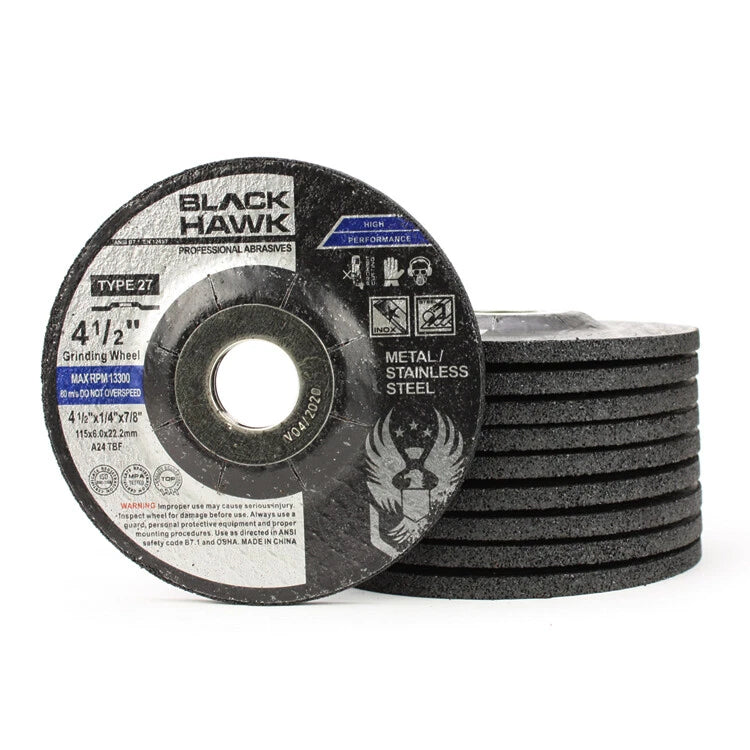 10 Pack - 4-1/2" X 1/4" X 7/8" Black Hawk Grinding | Built Supply Co
