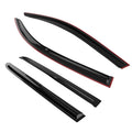 4PC Window Rain Guard Set for Toyota Tacoma Double Cab 05-15 Black Outside