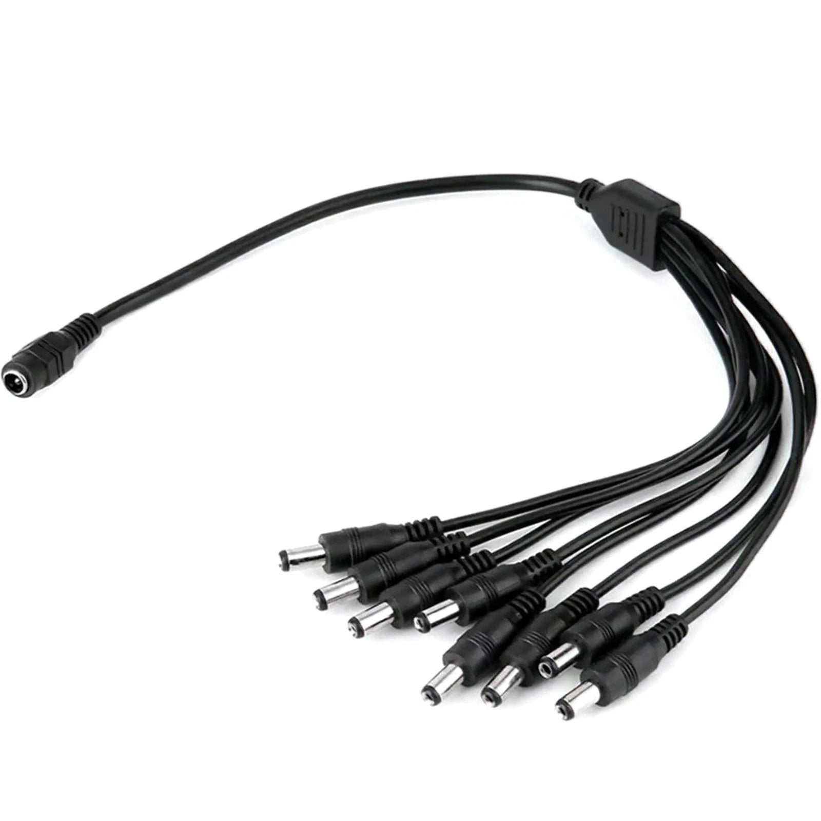 New 5-24v1 Female To 8 Male Power Splitter Cable For Cctv Surveillance