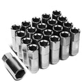 J2 7075 Forged Aluminum M12x1.5 6cm Open-end Lug Nuts Set W/adapter