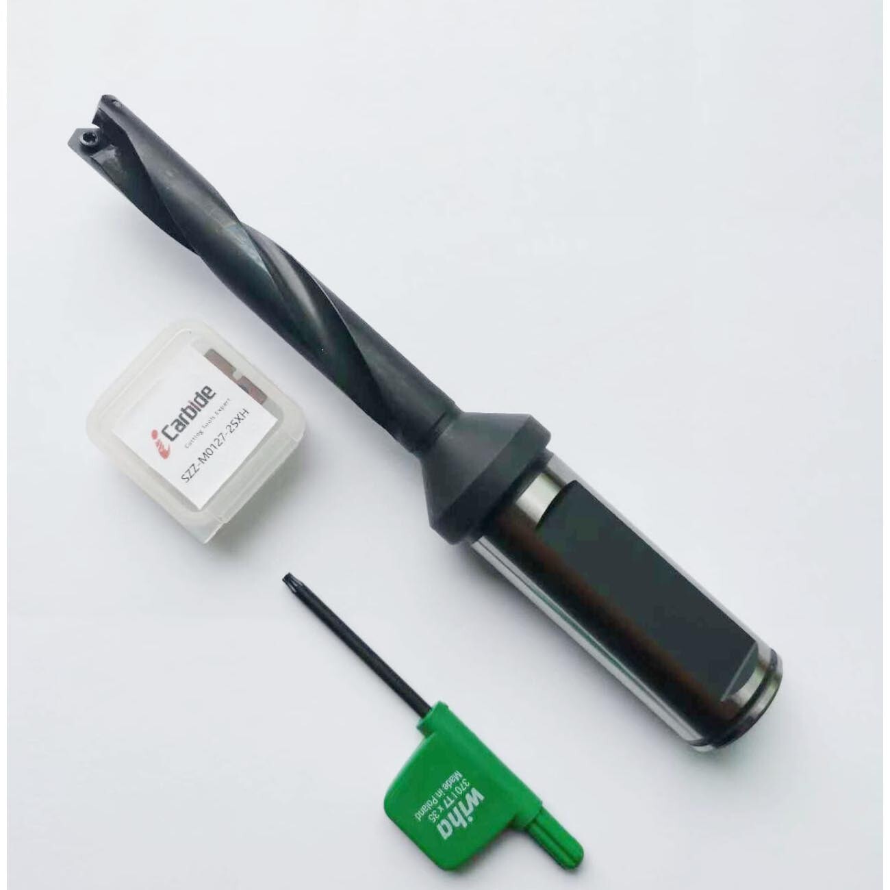 0.5" Diameter Spiral Flute Spade Drill Body,20MM Shank, 5XD, 1PC