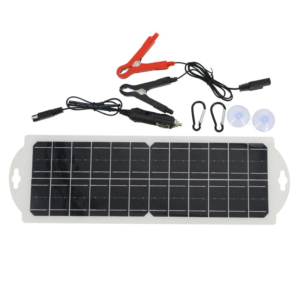 10W 12V Monocrystallin<wbr/>e Solar Panel With Suction Cups For Cars