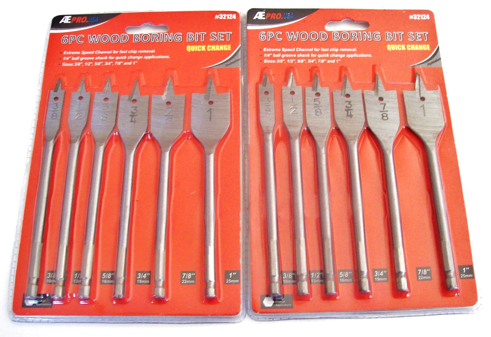 6pc ATE Pro Quick Change Spade Bit Set