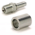 NPT Male Pipe Hose End.   50PC LOT 1/4" Hydraulic. PN 15611-F04-04ZF W/Ferrule