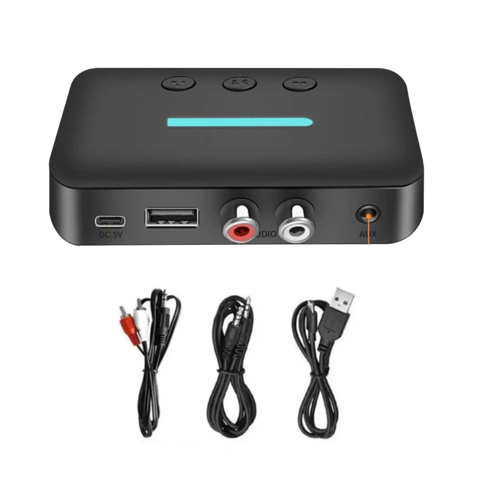 Bluetooth Music Receiver 5.3 With Rca Cable And 3.5mm Aux For Sound