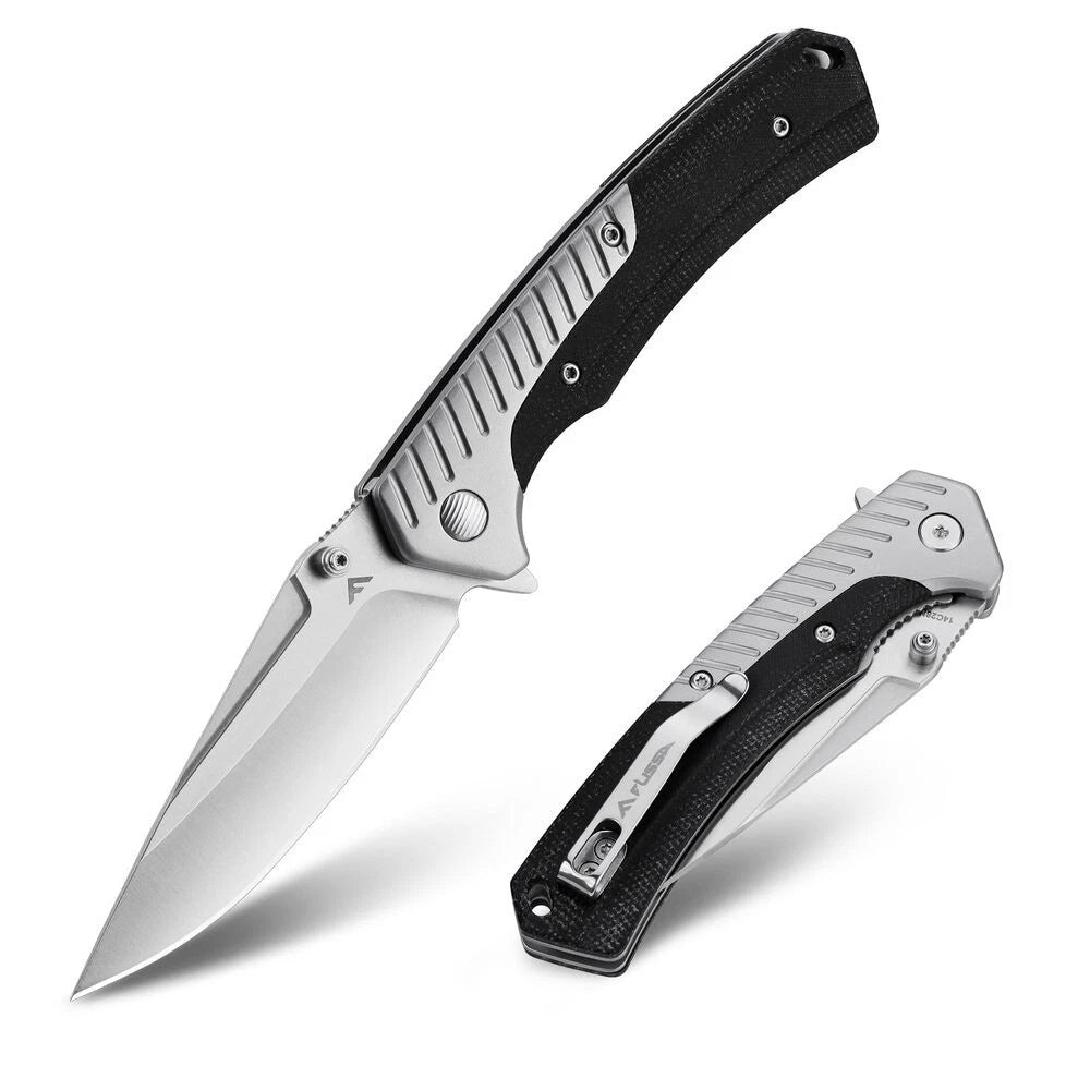 Flissa Pocket Knife With 3.35" 14c28n Steel Blade Liner Lock With