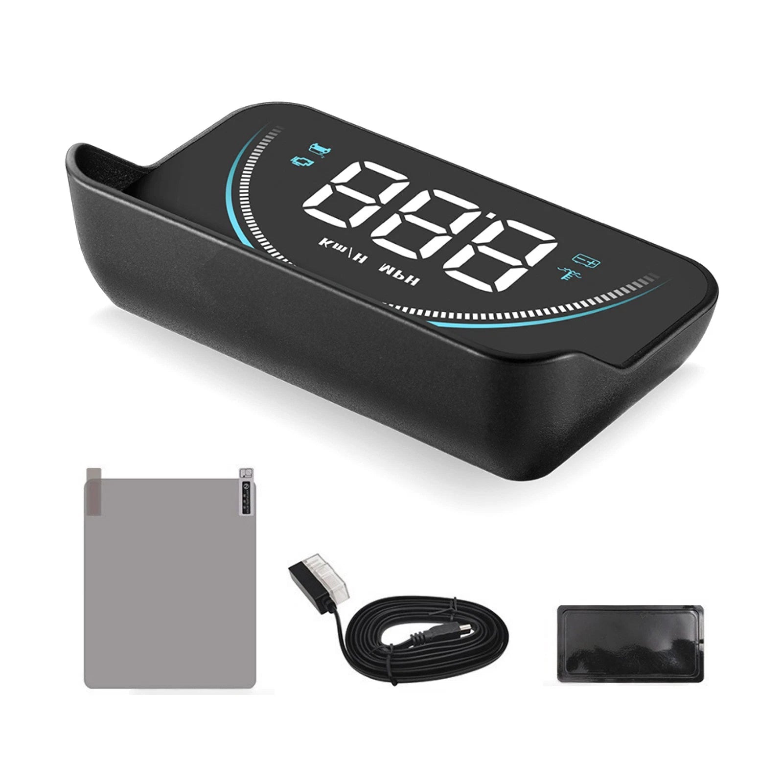 Multi-function Obd2 Hud Display 16 Screens Switch Speed Rpm Temp