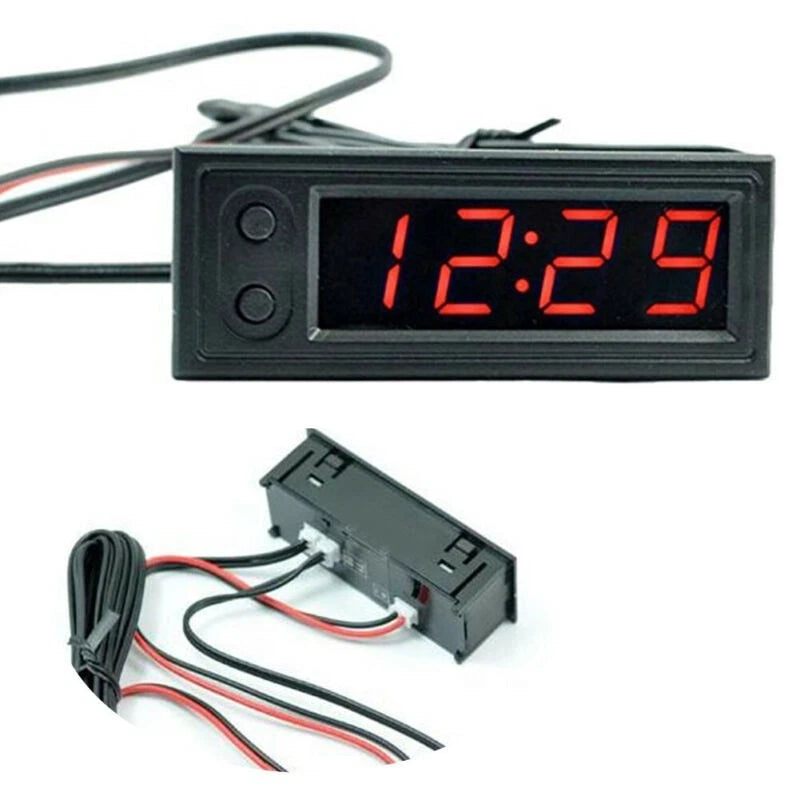 Thermometer Car Voltmeter Indoor Outdoor 3in1 Led Digital Display Sale