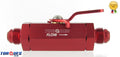 AN -6 (AN6 JIC -06) Red Anodised Billet Aluminium Inline Shut Off