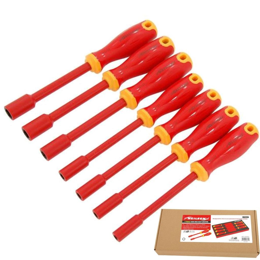 Neilsen 7pc VDE Hex Nut Driver Set