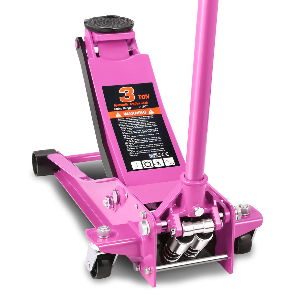 3-20IN 6000lbs Capacity Hydraulic Lift Purple Black Floor Jack Swivel