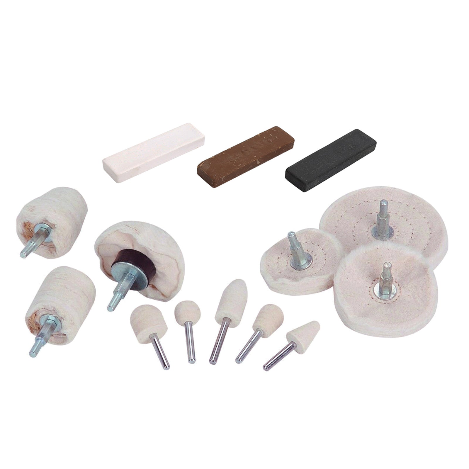 14pc Polishing Kit Buffer Polisher Aluminum Buffing Auto & Motorcycle Tool Set
