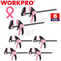 WORKPRO 6-Packs 6" 12" Bar Clamp One-Handed Clamp/Spreader Light-Duty Clamp Sets