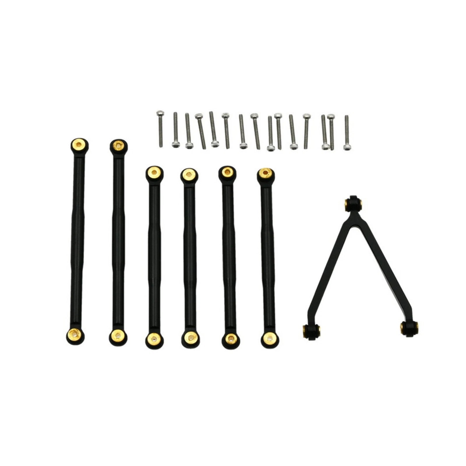 7pack Aluminum Fron Rear Link Rod Set For Axial Scx24 Axi90081 1/24