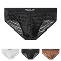 Mens Breathable Low Waist Mesh Briefs See Through Underwear With U