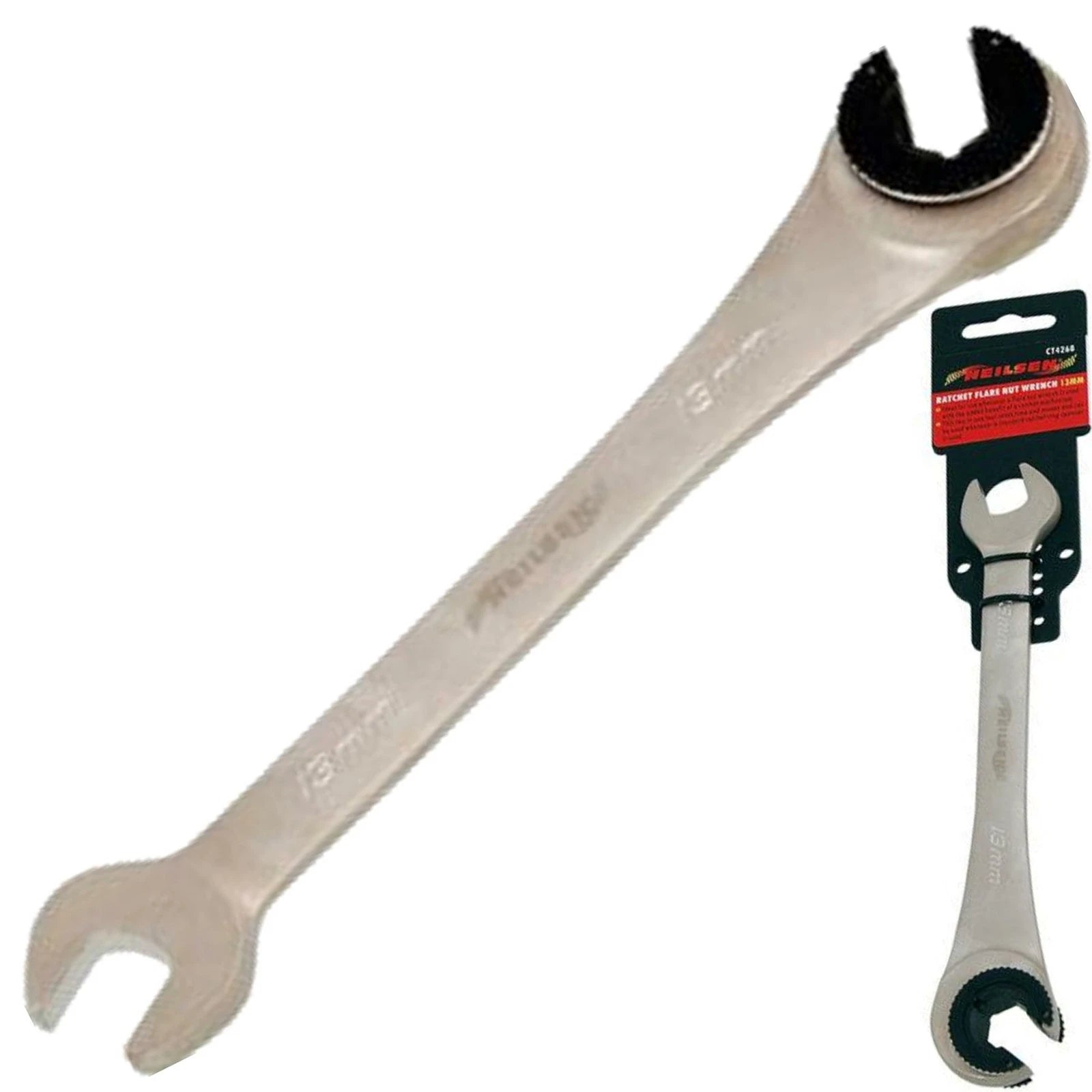Neilsen 13mm Flare Nut Wrench Ratchet & Standard Open Ended Brake