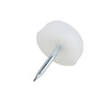 Rok Hardware 3/4" Diameter Nail-on Slider Glide, White