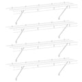 Haushof 4ftx12in Heavy Duty Closet Shelves 4-pack Wall Mounted Wire