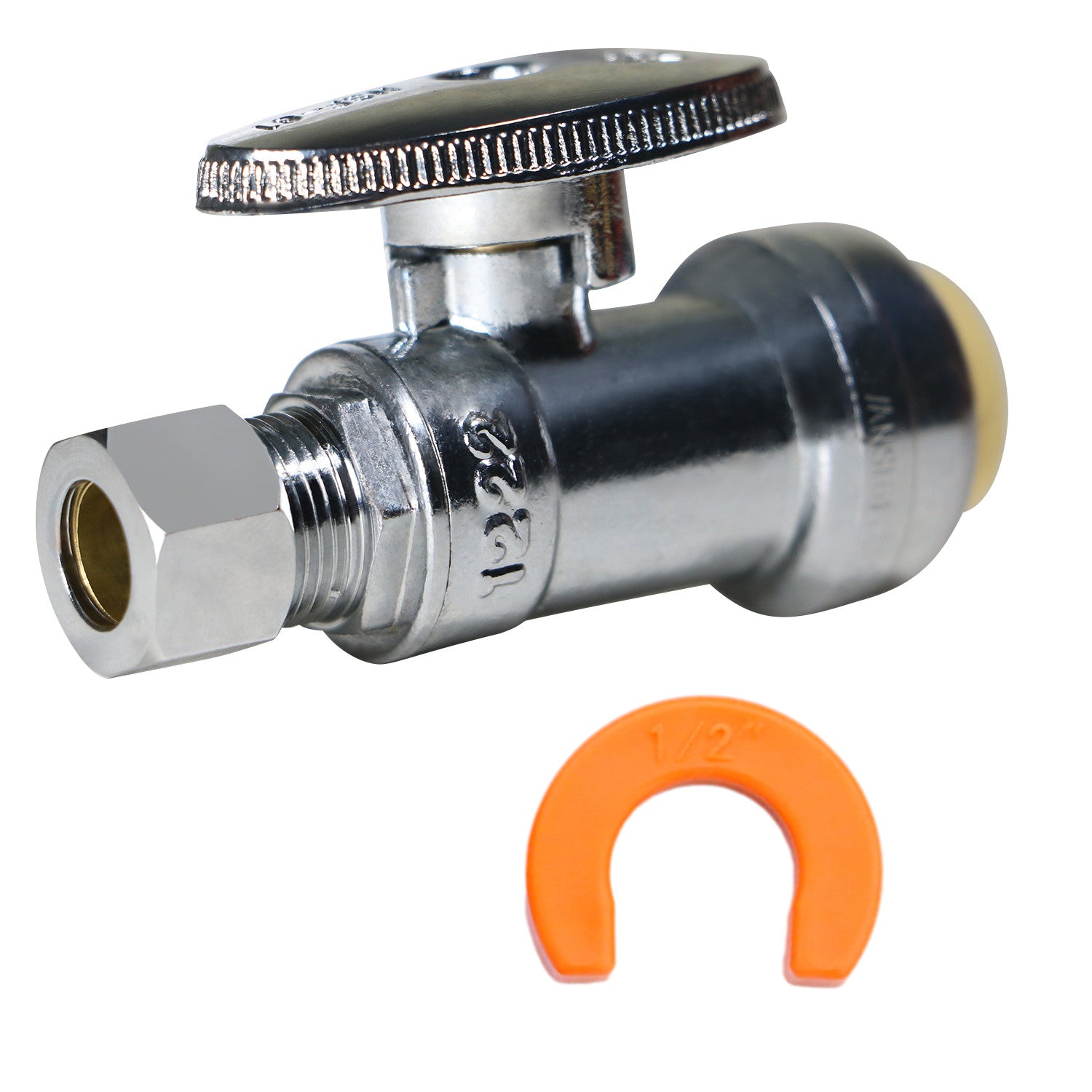 XFITTING 1/2" x 3/8" Push Fit Stop Valve 1 Pack
