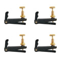 4x/set Metal Violin Tuner String Adjuster Tuning Black, For 4/4 3/4
