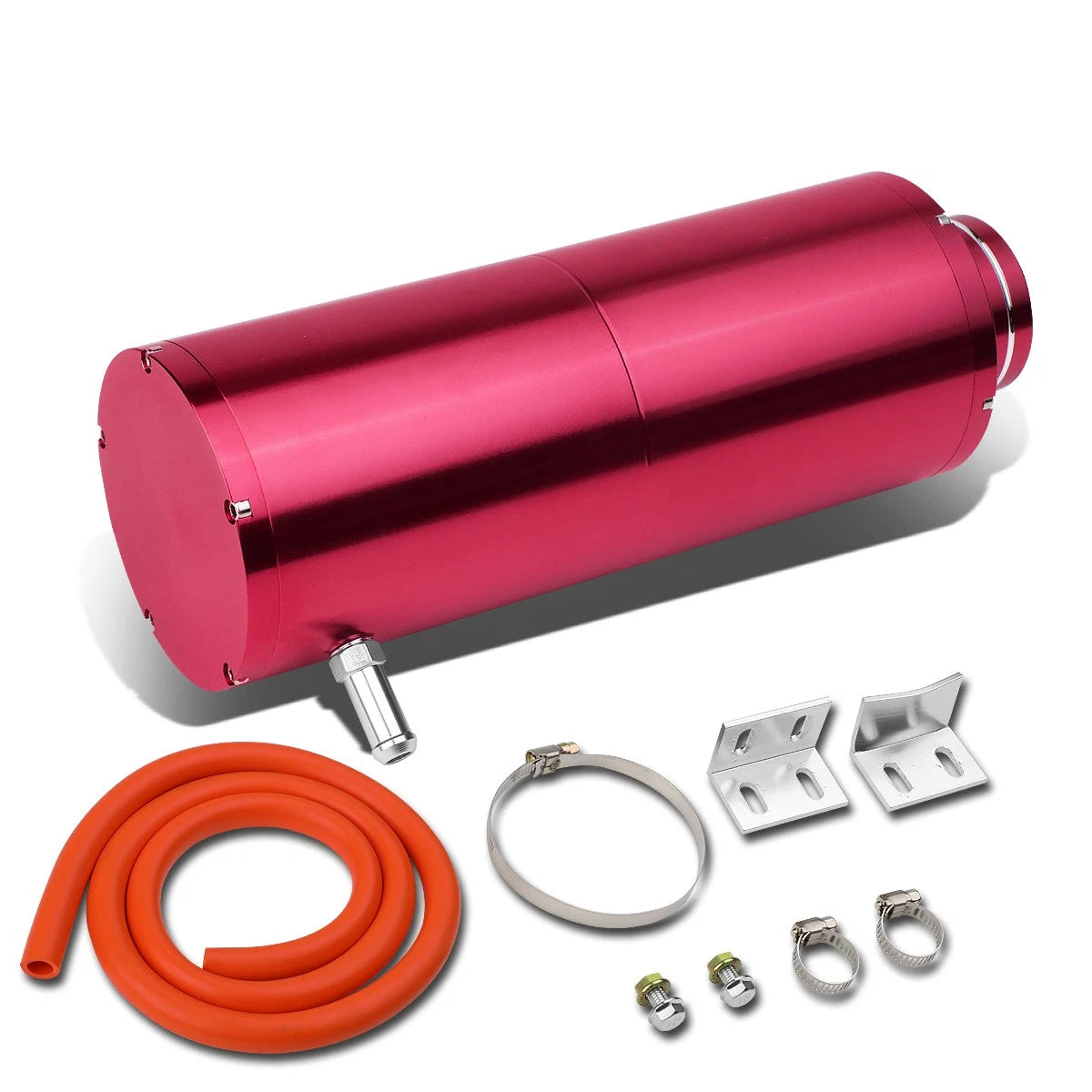 8.5"x3" Anodized Aluminum Pink Coolant Recovery Overflow Reservoir