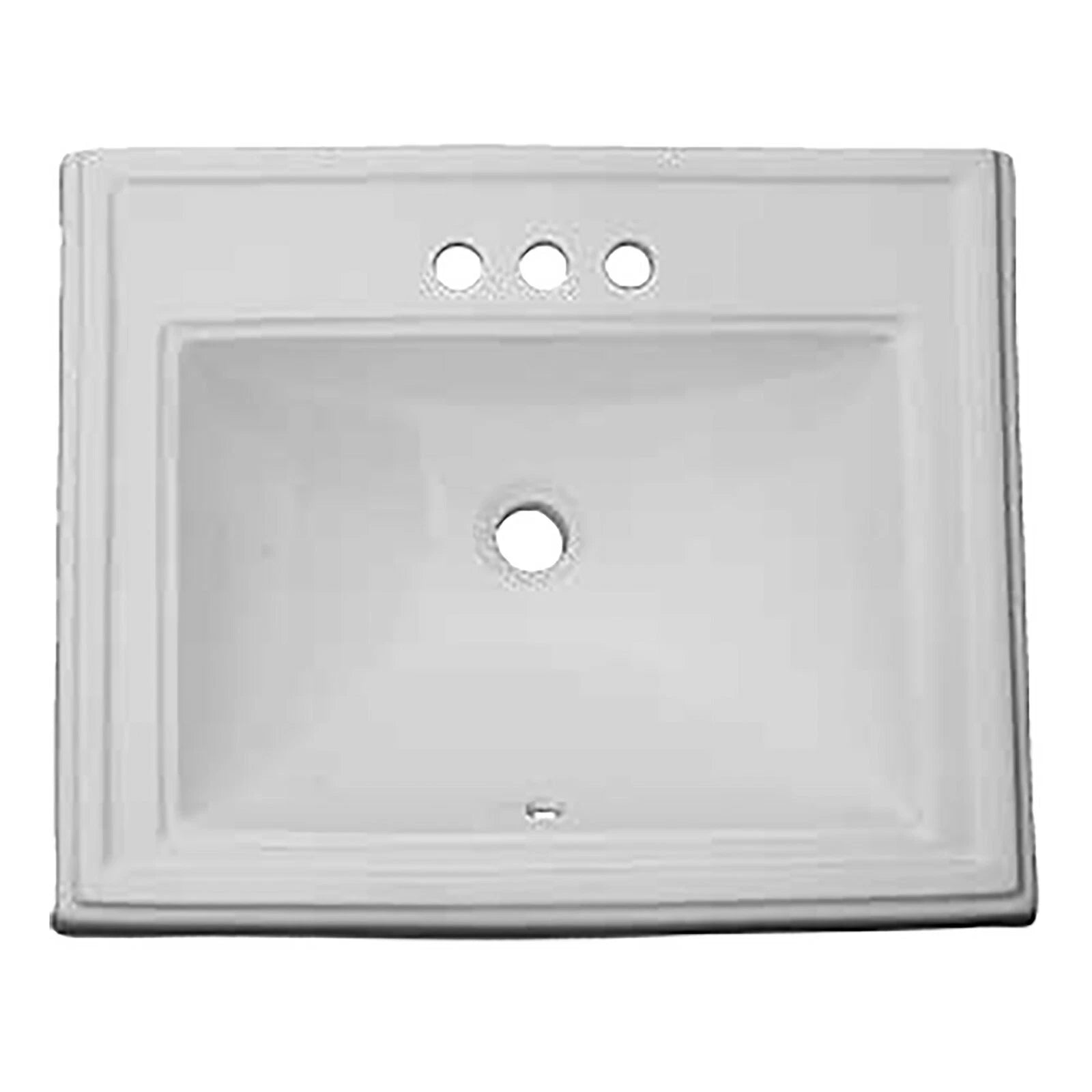 Dugout Rectangular Shaped Drop-in Bathroom Vanity Sink 22-1/2" X