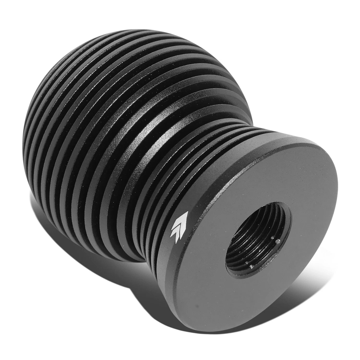 Nrg 65mm Black Heat Sink Spheric Style 6061 Aluminum Threaded Shift