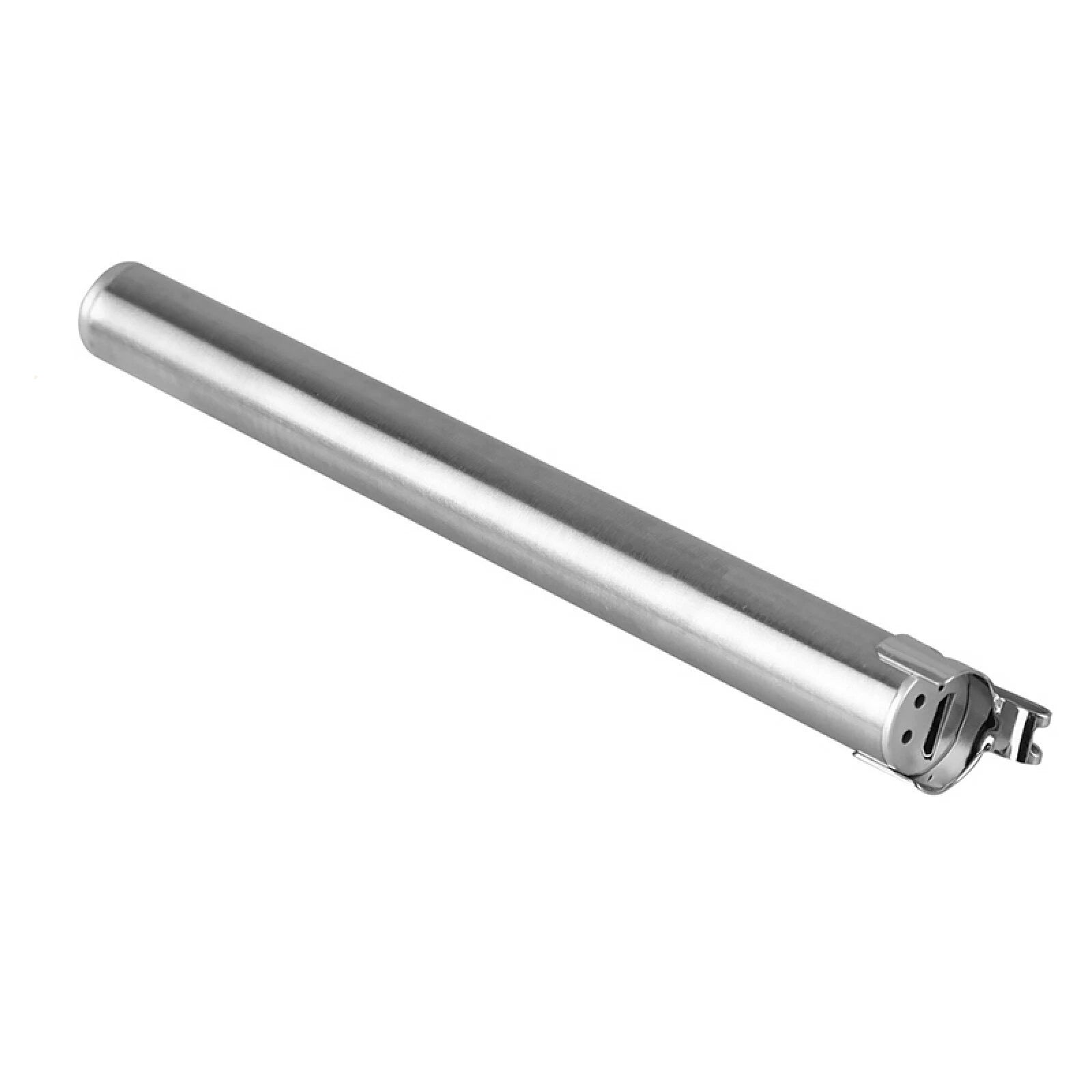 Mini Rechargeable Led Flashlight Stainless Steel Pocket Handy Torch