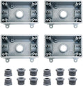 Single-Gang Electrical Outlet Box,suitable 1/2-Inch or 3/4-Inch