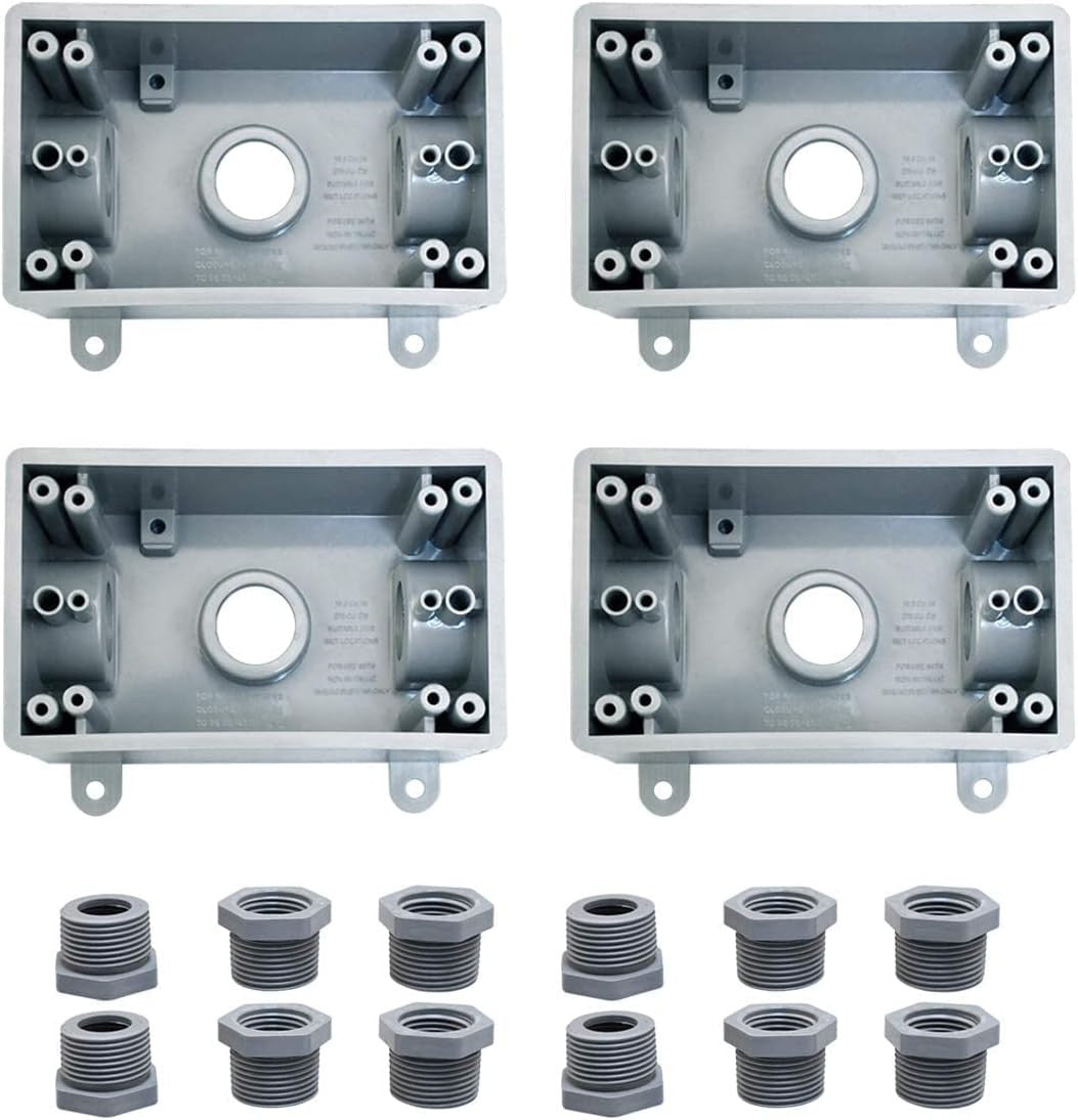 Single-Gang Electrical Outlet Box,suitable 1/2-Inch or 3/4-Inch