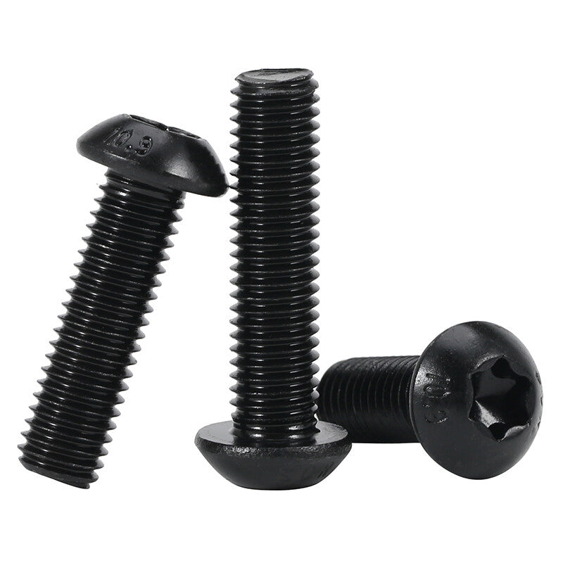 Button Head Torx Machine Screws Grade 10.9 Black Steel M3-M10
