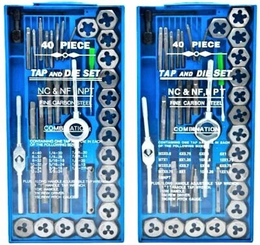 Ate Pro Tap & Die Set Metric Sae Thread Renewing Tools Mm/sae