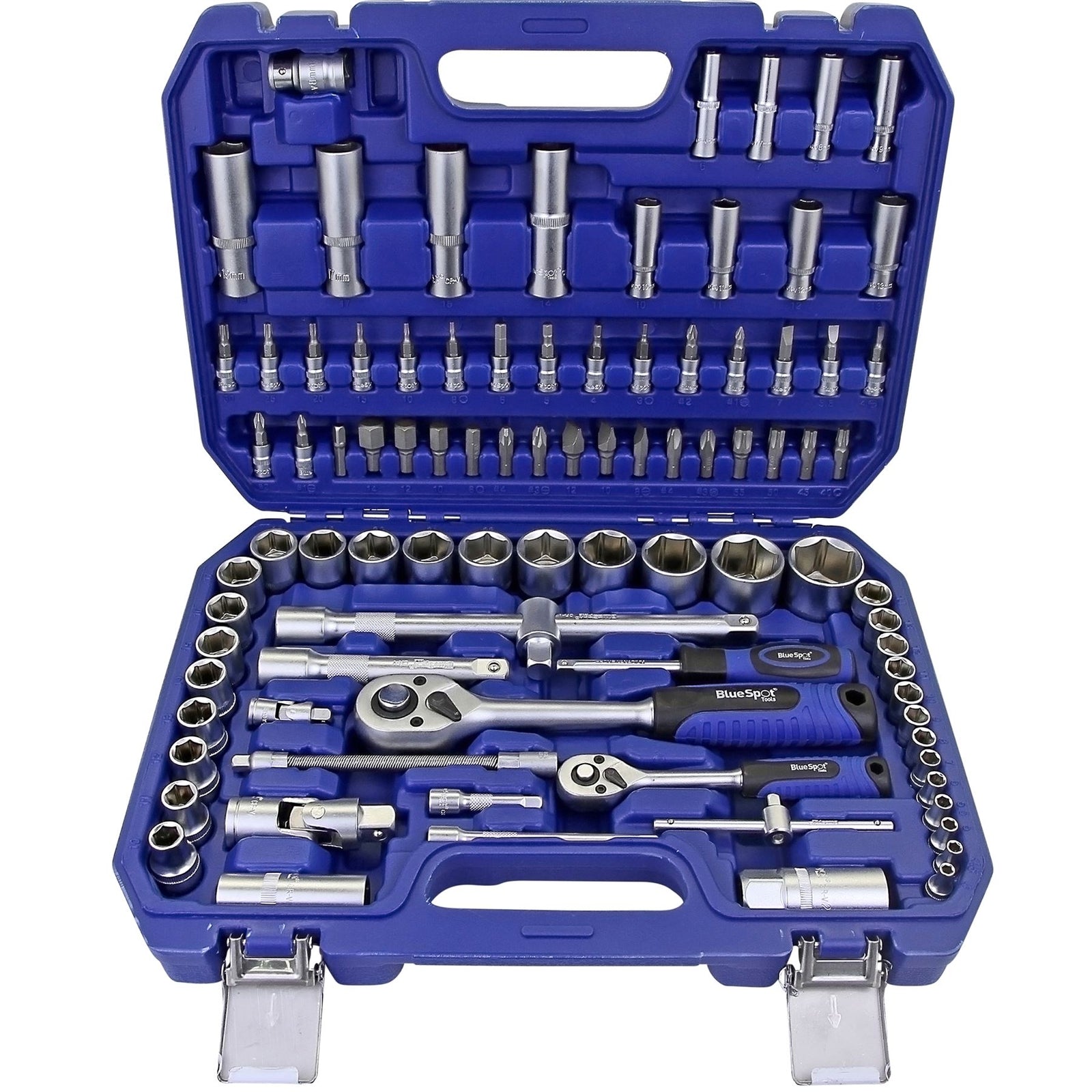 BlueSpot 94pc Metric Point Socket Set 1/4" 1/2" Drive by BlueSpot