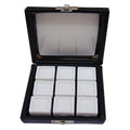 Leather Jewelry Box With 9 Gem Compartments | 25×25mm Gem Boxes