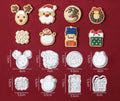 Christmas Cookie Cutters Stamps Set Plunger Mold 3d Diy Biscuit