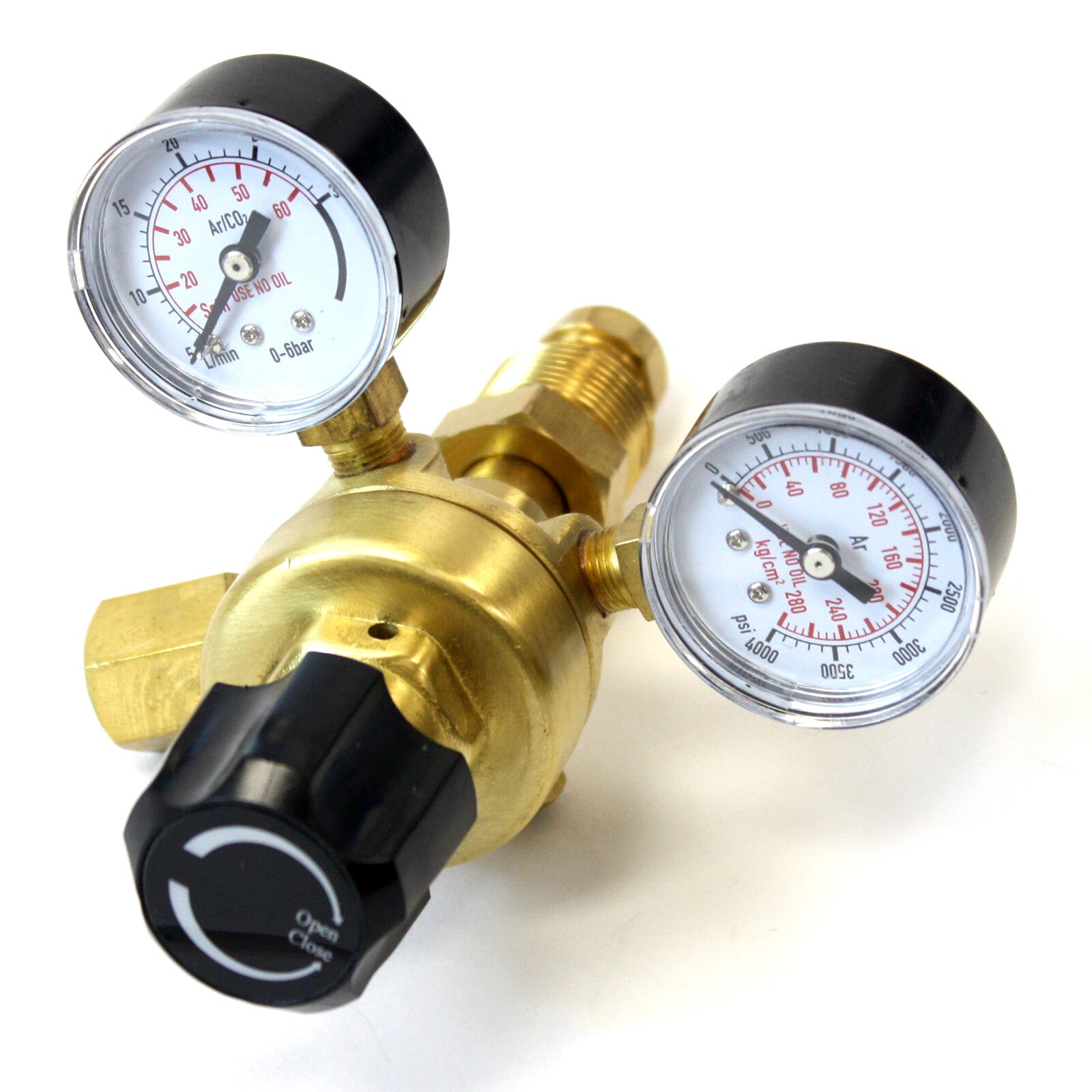 CGA580 Argon CO2 Dual Regulator Gauge Flow Meter by Unbranded