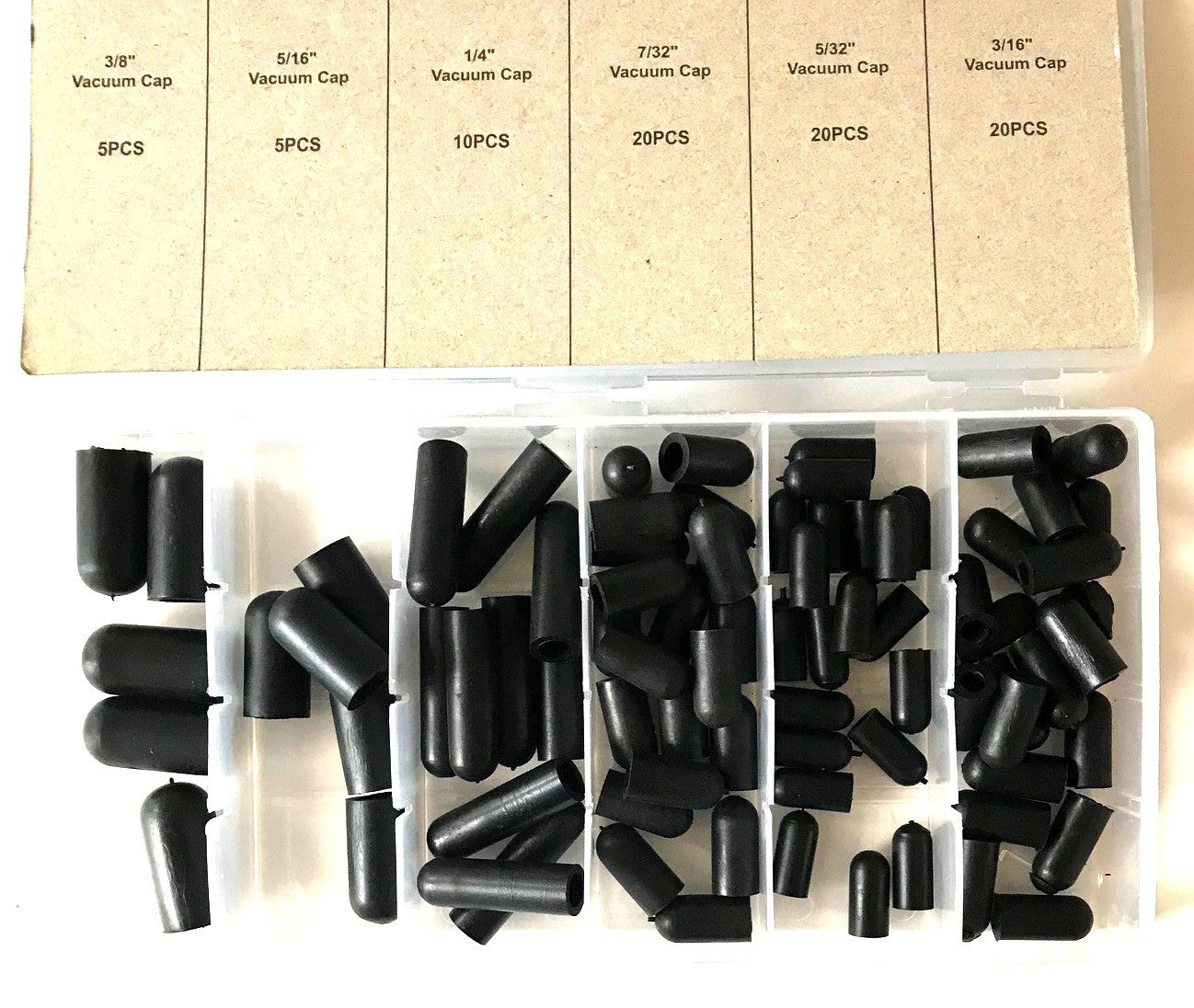 80pc Carburetor & Vacuum Line Hose Boot Cap Set