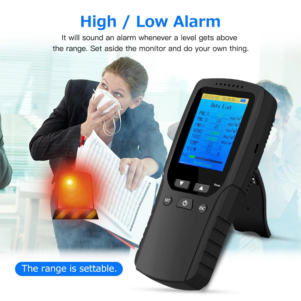 Rechargable Air Quality Tester Monitor Analyzer For Formaldehyde