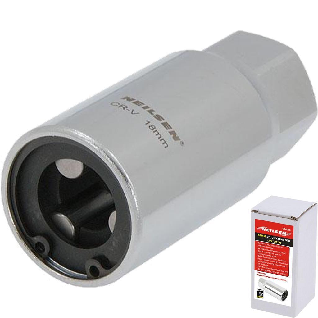 Neilsen 18mm Stud Extractor Remover Socket 3/4' Drive by Neilsen